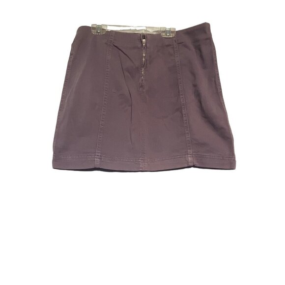 Free People Women's Skinny Fit A-Line Denim Y2K Short Skirt Purple Size 12 - Picture 3 of 5